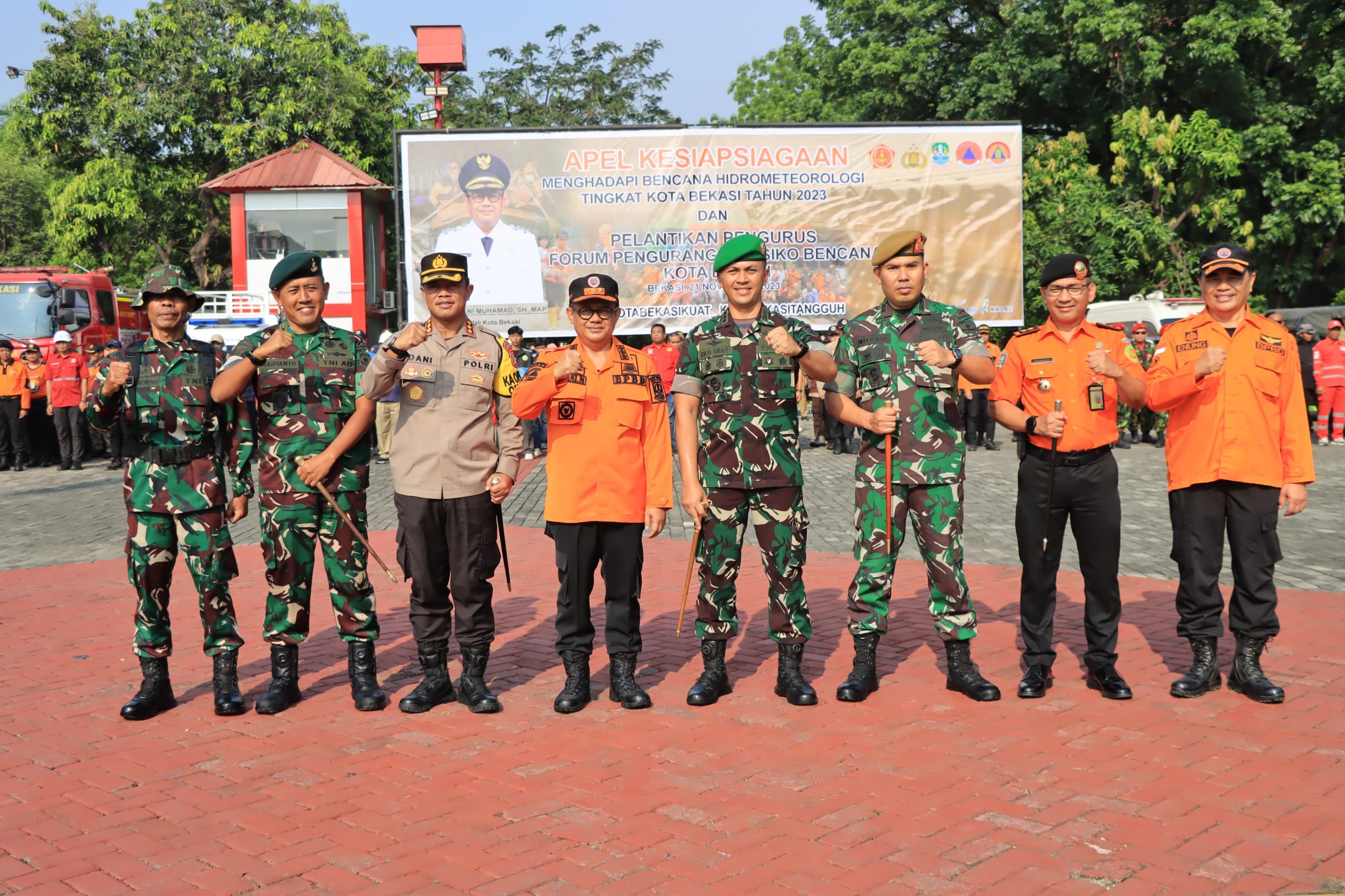 Kapolres Metro Bekasi Kota Hadiri Apel Pasukan Kesiapsiagaan Bencana